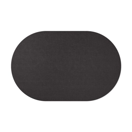 TOVAGLIETTE TAPPETINI D'ARREDO OVALI 30x47 cm pezzo singolo CHEF  - NERO