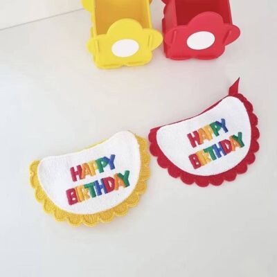 Babero con letras de feliz cumpleaños para decoración de escena fotográfica de fiesta de cumpleaños de perros y gatos