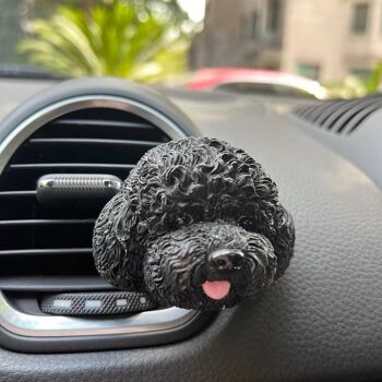 Chien caniche - Diffuseur de voiture personnalisé fait à la main - Caniche brun 4