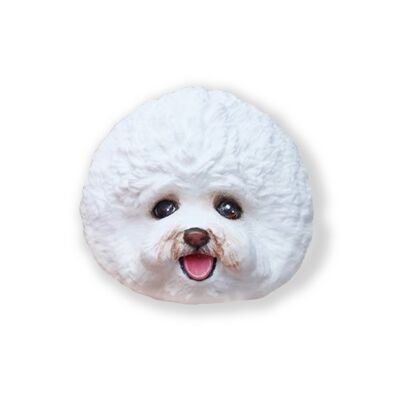 Hund Bichon Frisé - handgefertigter personalisierter Auto-Diffusor - weißer Bichon