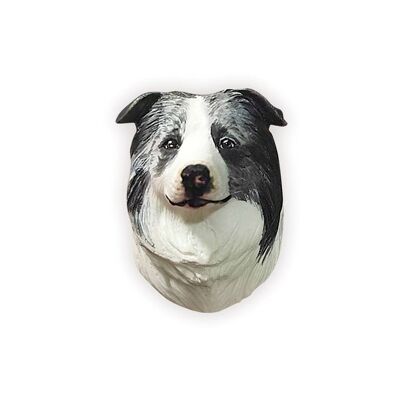 Border Collie Dog - Difusor de coche personalizado hecho a mano - Blanco y rojo