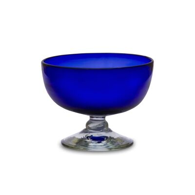 Blue blown glass bowl, Mexico