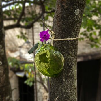 Vase à fleurs à suspendre, décoration murale Anfora vert 1