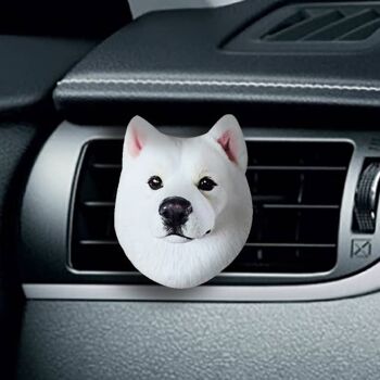 Chien Samoyède - Diffuseur de voiture personnalisé fait à la main - Personnalisé 2