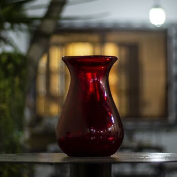 Vase déco carafe rouge 3