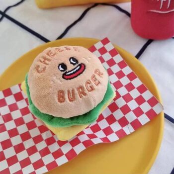 Cheese Burger - Jeu Caché Croquettes et Snacks, Jouet Sonore Interactif pour Chien 1