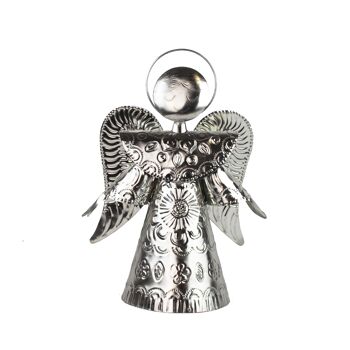 Ange argenté 25cm, ange gardien, décoration de Noël 1