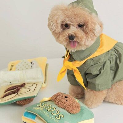 Scout Dog Book - Libro de juegos de comida oculta, juguete de sonido interactivo para perro