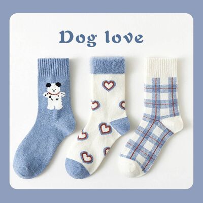 Dalmatian Dog Women Cotton Socks Set, Gift for Lovers