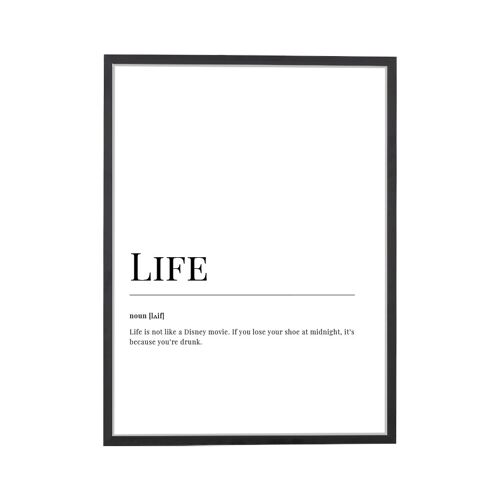 Life Dictionary Art Print