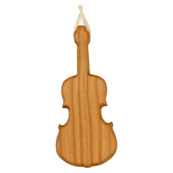 Décorations d'arbre de violon en bois 1