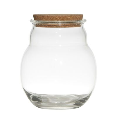 Pot de rangement Burbuja 20cm H, vase à bulles avec liège