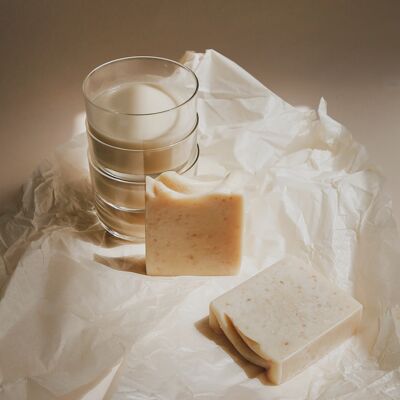 Jabón de leche de avena y miel (sin perfume)