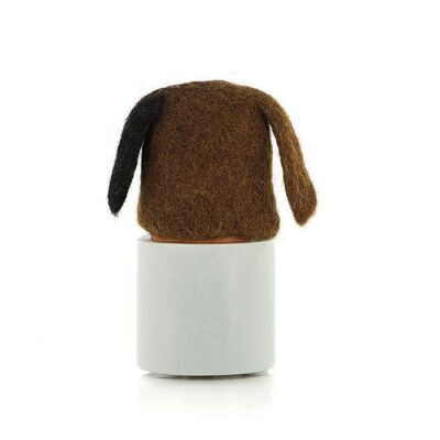 Egg warmer animal motif dog made of felt