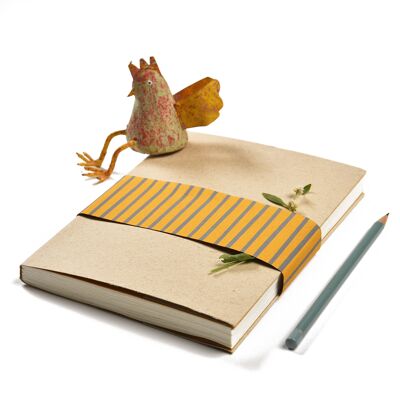 Handgefertigtes A5-Tagebuch aus Zitronengraspapier