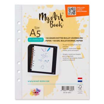 Présentoir de départ MyArt®Book A5 avec 4 classeurs à anneaux couleur et 14 types de papier 9
