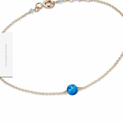 Clasp Bracelet – Veined Blue Agate