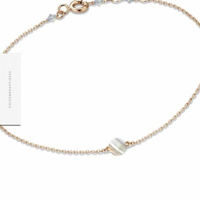Bracelet Fermoir – Agate Naturelle