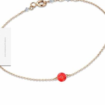 Bracelet Fermoir – Agate Rouge 1