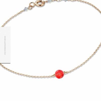 Bracelet Fermoir – Agate Rouge