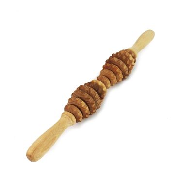 Rodillo masajeador de madera eje 40cm, masajeador