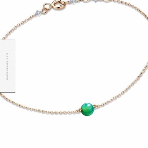 Bracelet Fermoir – Agate Verte
