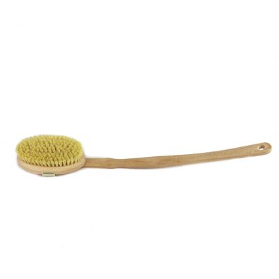 Brosse de bain en bois 50cm, fibre naturelle