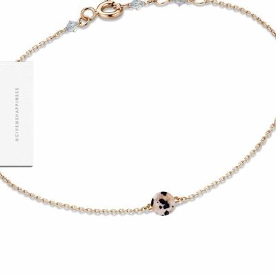 Bracelet Fermoir – Jaspe Dalmatien