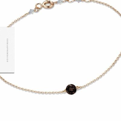 Bracelet Fermoir – Obsidienne Mouchetée