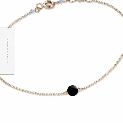 Bracelet Fermoir – Obsidienne Noire