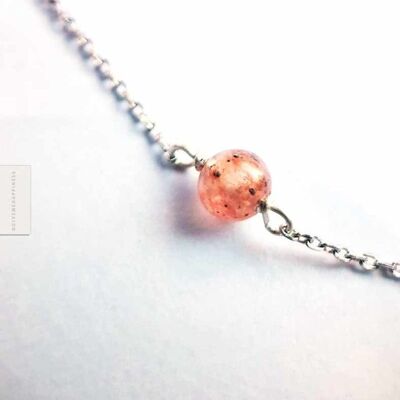 Clasp Bracelet – Strawberry Quartz