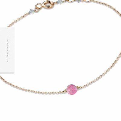 Pulsera Broche – Turmalina Rosa