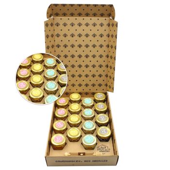 COFFRET MIELS BIO LA PALETTE DES SAVEURS 16 POTS 1