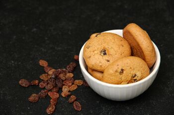 Biscuit Bio Végan Vrac 3kg - Pur Petit Épeautre & Raisins secs 1