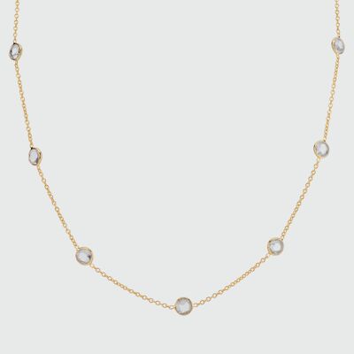 Antibes Crystal & Gold Vermeil Necklace