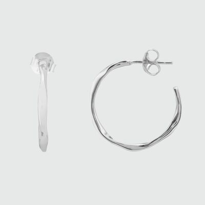 Ronda Piccolo Polished Sterling Silver Hoop Earrings