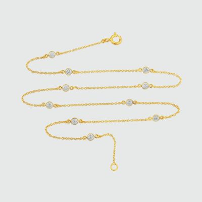 Sofia 18" Yellow Gold Vermeil & Cubic Zirconia Short Necklace