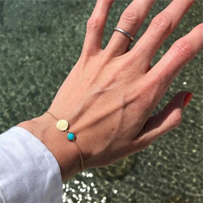 Bali December Turquoise Birthstone Bracelet