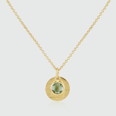 Bali August Green Amethyst Birthstone Necklace