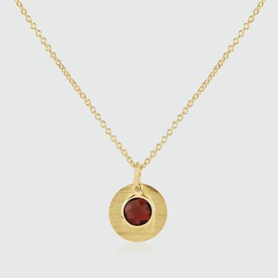 Bali January Garnet Birthstone Necklace