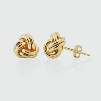 Onslow Yellow Gold Vermeil Double Knot Stud Earrings