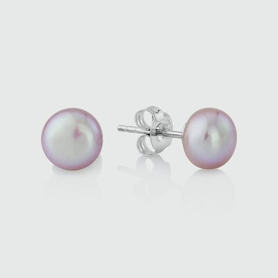Seville Pink Freshwater Pearl Stud Earrings