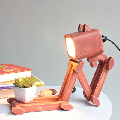 Wooden table lamp "Terra Australis"