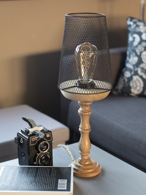 Table / Bedside Lamp "Iron Net"