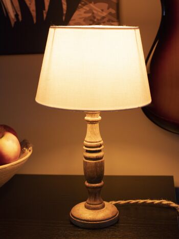 Table / Lampe de chevet "Chapeau Blanc" 7
