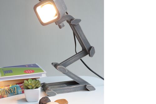 Wooden table lamp "Ultimate Gray"