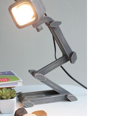 Wooden table lamp "Ultimate Gray"