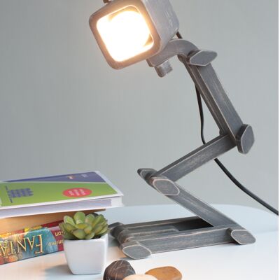 Wooden table lamp "Ultimate Gray"