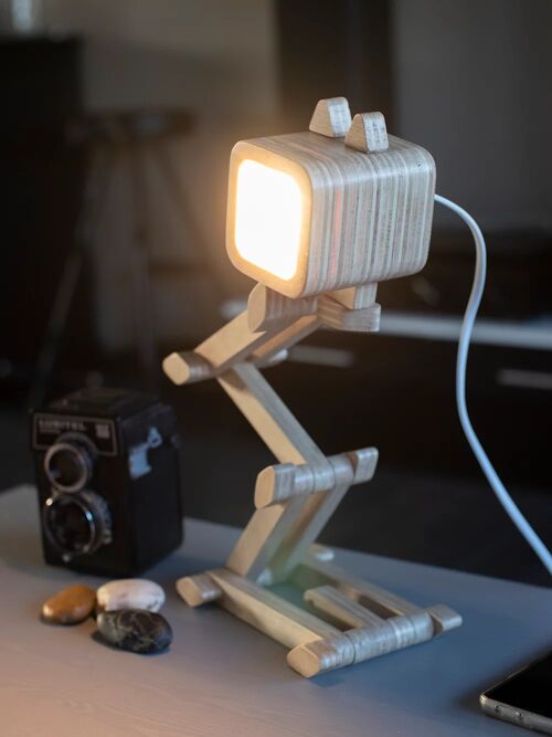 Wooden table lamp "Sunlight"