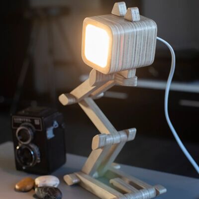 Lampe à poser en bois "Lumière du soleil"